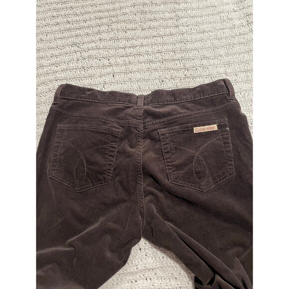 Calvin Klein Corduroy Pants Boot Cut Mid Rise Womens Sz 10 aka 32 WF39B170 Brown - Picture 8 of 12